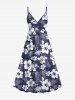 Flower Tropical Leaf Print Plus Size Matching Hawaii Beach Outfit For Couples -  
