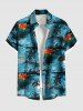 Coconut Tree Flower Sea Wave Seascape Print Plus Size Matching Hawaii Beach Outfit For Couples -  