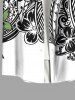 Plus Size Flowers Leaf Print Buttons Pocket Hawaii Shirt For Men -  