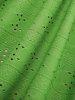 Heart Chain Panel Surplice Ruffles Broderie Anglaise Hollow Out Top and Leaf Plant Star Glitter Sparkling Sequin 3D Printed Leggings Plus Size Outfit -  