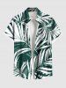 Tropical Leaf Print Plus Size Matching Hawaii Beach Outfit For Couples -  