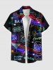 Beer Juice Letters Neon Print Plus Size Matching Hawaii Beach Outfit For Couples -  