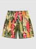 Colorful Coconut Tree Colorblock Print Shorts Swimsuit Matching Hawaii Beach Outfit For Couples -  