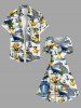 Plus Size Coconut Tree Ducks Sea Waves Ship Print Vintage Hawaii Dress -  