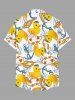Plus Size Duck Swimming Ring Anchor Sailboat Print Hawaii Cruise Shirt For Men -  