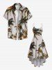 Plus Size Coconut Tree Print Hawaii High Low Asymmetric Cami Dress -  