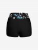 Tankini Boyshort à Imprimé Aigle et Champignon - Noir 6X