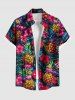 Sunglasses Pineapple Tropical Flowers Leaf Print Plus Size Matching Hawaii Beach Outfit For Couples -  