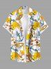 Duck Swimming Ring Anchor Sailboat Print Plus Size Matching Hawaii Beach Cruise Shirts Dress Outfit For Couples -  