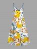 Duck Swimming Ring Anchor Sailboat Print Plus Size Matching Hawaii Beach Cruise Shirts Dress Outfit For Couples -  