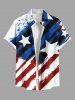 Ink Painting Splatter Patriotic American Flag Print Plus Size Matching Outfit For Couples -  