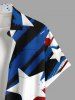 Ink Painting Splatter Patriotic American Flag Print Plus Size Matching Outfit For Couples -  
