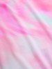 Ombre Tie Dye Print Shell Cup Chains Strap Tankini Top And Tie Asymmetrical Skirted 3 Piece Tankini Swimsuit -  