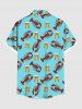 Plus Size Beer Lobster Print Buttons Pocket Hawaii Shirt For Men -  