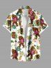 Gorillas Coconut Tree Flowers Pineapple Masks Print Plus Size Matching Hawaii Beach OutfitFor Couples -  