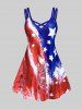 Painting Patriotic American Flag Print Plus Size Matching Outfit For Couples -  