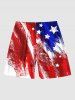 Painting Patriotic American Flag Print Plus Size Matching Outfit For Couples -  