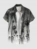 Coconut Tree Ombre Textured Print Plus Size Matching Hawaii Beach Outfit For Couples -  