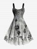 Coconut Tree Ombre Textured Print Plus Size Matching Hawaii Beach Outfit For Couples -  