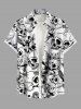 Skulls Flowers Print Plus Size Matching Hawaii Beach Outfit For Couples -  