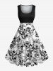 Skulls Flowers Print Plus Size Matching Hawaii Beach Outfit For Couples -  