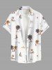 Coconut Tree Sun Sailboat Print Plus Size Matching Hawaii Beach Outfit For Couples -  