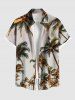 Coconut Tree Print Plus Size Matching Hawaii Beach Outfit For Couples -  