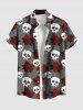 Skull Rose Flower Galaxy Print Shirt Swimsuit Plus Size Matching Hawaii Beach Outfit For Couples -  