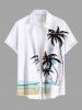 Coconut Tree Watercolor Beach Print Plus Size Matching Hawaii Beach Outfit For Couples -  
