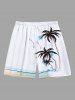 Coconut Tree Watercolor Beach Print Plus Size Matching Hawaii Beach Outfit For Couples -  