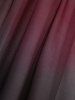 Plus Size Ombre Print Lace Up Ruched Ruffles Star Buckle Tank Top -  