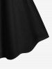 Robe Ligne A en Couleur Unie de Grande Taille - Noir 3X