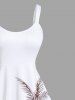 Plus Size Coconut Tree Seascape Print Hawaii Tank Dress -  