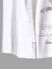 Chemise Imprimé Cocotier Floral à Boutons Grande Taille avec Poche pour Homme - Blanc 2XL