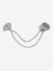 Plus Size Lettuce Ruched Chain Embellished Plunging Blouson Tee -  