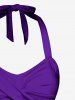 Maillot de bain tankini rétro années 50 à imprimé à pois cerises, dos nu, froncé et échancré. - Concorde 2X
