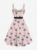 Coconut Tree Print Plus Size Matching Hawaii Beach Outfit For Couples -  