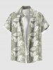 Tropcal Leaf Print Plus Size Matching Hawaii Beach Outfit For Couples -  