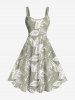 Tropcal Leaf Print Plus Size Matching Hawaii Beach Outfit For Couples -  