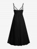 Plus Size Surplice Solid A Line Cami Dress -  