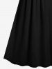 Plus Size Surplice Solid A Line Cami Dress -  