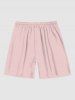 Plus Size Light Pink Solid Color Hawaii Beach Shorts For Men -  