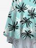 Plus Size Coconut Tree Print High Low Hawaii Cami Dress -  