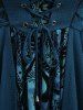 Débardeur à lacets et œillets floqués à motif cachemire grande taille - Bleu profond 3X | US 22-24