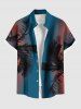 Tropical Leaf Coconut Tree Ombre Print Plus Size Matching Hawaii Beach Outfit For Couples -  