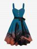 Tropical Leaf Coconut Tree Ombre Print Plus Size Matching Hawaii Beach Outfit For Couples -  