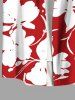 Flowers Leaf Print Plus Size Matching Hawaii Beach Outfit For Couples -  