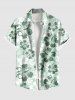 Tenue de plage hawaïenne assortie grande taille à imprimé floral ombré pour couples - Vert 