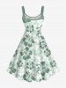 Tenue de plage hawaïenne assortie grande taille à imprimé floral ombré pour couples - Vert 