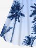 Contrastant Imprimé Cocotier et Ciel Grande Taille pour la Plage - Bleu 